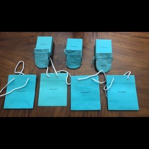 Tiffany bags, boxes and pouches.